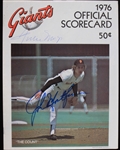 1976 San Francisco Giants Multi Signed Scorecard w/ Signatures Including Willie Mays & John Montefusco (JSA)