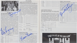 1976 San Francisco Giants Multi Signed Scorecard w/ Signatures Including Willie Mays & John Montefusco (JSA)