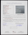 1978 Alfredo Evangelista World Heavyweight Title Contender Signed Fight Contract *Full JSA Letter*