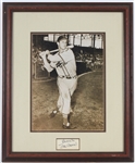 1960s Stan Musial St. Louis Cardinals 18" x 22" Framed Display w/ Photo & Signed Cut (JSA)