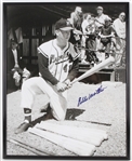 1990s Eddie Mathews Milwaukee Braves Signed 16" x 20" Framed Photo (JSA)