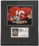 1985 Joe Montana San Francisco 49ers 14" x 17" Framed Display w/ Photo & Signed First Day Envelope (JSA)