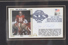1985 Joe Montana San Francisco 49ers 14 x 17 Framed Display w/ Photo & Signed First Day Envelope (JSA)