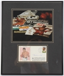 1987 Muhammad Ali World Heavyweight Champion 14" x 17" Framed Display w/ Photo & Signed First Day Envelope (JSA)