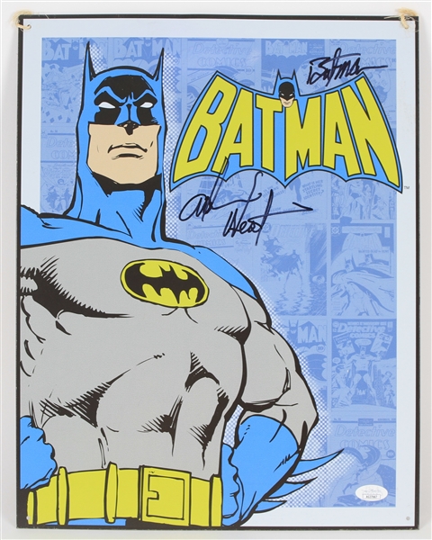 2000s Adam West Batman Signed 12" x 16" Sign *JSA*