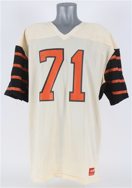 1980s Princeton Tigers #71 Game Worn Football Jersey (MEARS LOA)