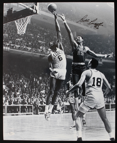 2000s Bill Russell Boston Celtics Signed 16" x 20" Photo *JSA*