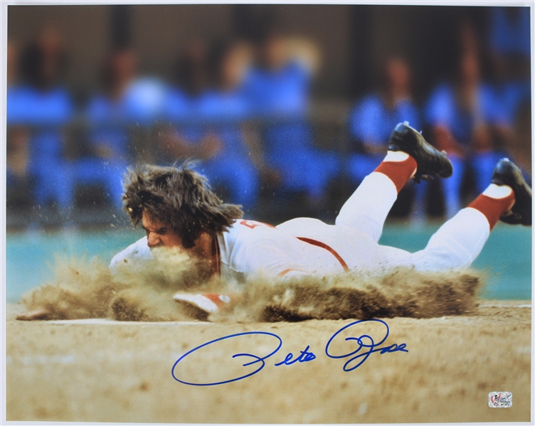 2000s Pete Rose Cincinnati Reds Signed 16" x 20" Photo (JSA)