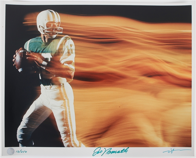 2000s Joe Namath New York Jets Signed 16" x 20" Photo (JSA) 13/250