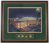 1960s-1990s Green Bay Packers 25x28 Framed Prints & Plaque (Lot of 4)