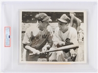 1938 Joe DiMaggio Johnny Vander Meer 7" x 9" All Star Game Type III Photo (PSA Slabbed)