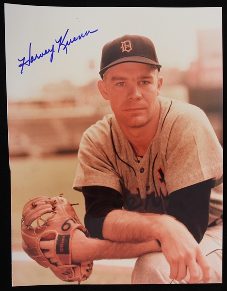 1980s Harvey Kuenn Detroit Tigers Signed 8" x 10" Photo