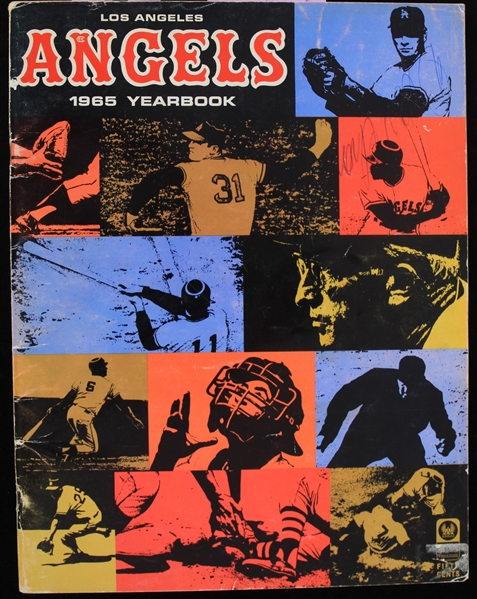 1965 Los Angeles Angels Multi Signed Yearbook w/ 20+ Signatures