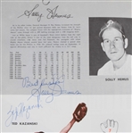 1957 Philadelphia Phillies Multi Signed Yearbook w/ 20+ Signatures