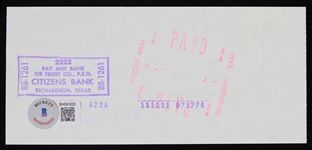 1978 Tony Dorsett Dallas Cowboys Signed Personal Check (Beckett)