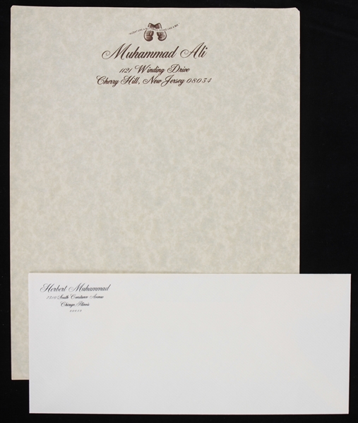 Lot Detail - 1980's Muhammad Ali Letterhead & Herbert Muhammad Mailing ...