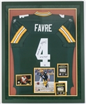 2000s Brett Favre Green Bay Packers 35" x 43" Framed Display w/ Signed Jersey & Photo (Favre COA)