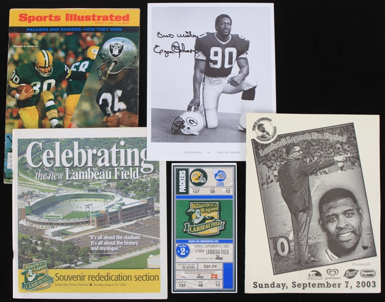 1940s-2010s Tony Canadeo, Mike Daniels, Green Bay Packers Signed 8"x10" B&W Photo Index Cards and more (Lot of 10) (JSA)