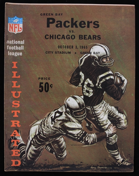 1965 Green Bay Packers Chicago Bears City Stadium Game Program