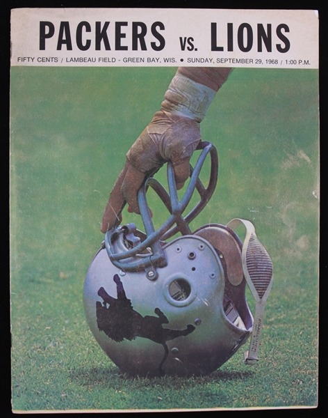 Lot Detail - 1968 Green Bay Packers Detroit Lions Lambeau Field Game ...