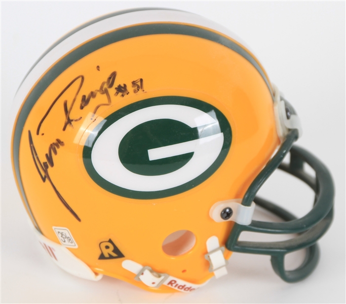 1995 Jim Ringo Green Bay Packers Signed Mini Helmet (JSA)