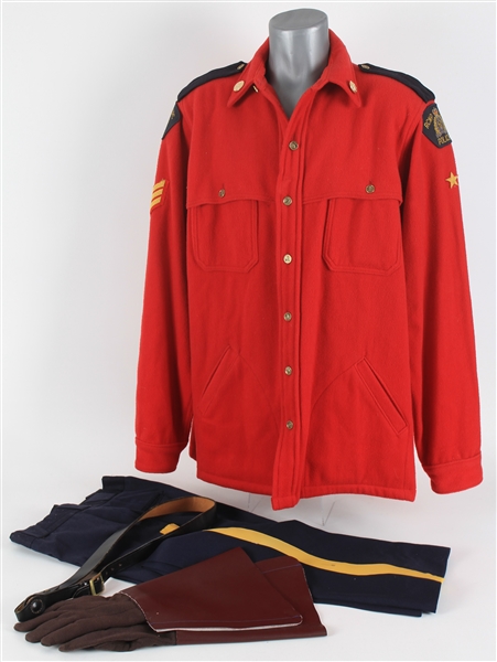 1980s-90s Royal Canadian Mounted Police Uniform w/ Jacket, Pants, Gloves & Belt  