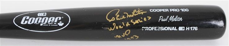 1993 Paul Molitor Toronto Blue Jays Signed Cooper Professional Model Broken Bat Barrel (MEARS LOA/JSA)