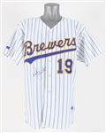 1992 Robin Yount Milwaukee Brewers Signed Professional Model Home Jersey (MEARS LOA/JSA)