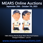 1960s Mickey Mantle Roger Maris New York Yankees Vintage 8" Nodders - Lot of 2
