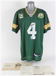 2001-07 Brett Favre Green Bay Packers Memorabilia - Lot of 3 w/ Steakhouse Placemat Menus & Signed Jersey (Favre Hologram)