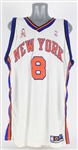 2001-02 Latrell Sprewell New York Knicks Signed Game Worn Home Jersey (MEARS A5/JSA)