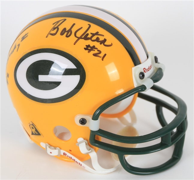 1995 Green Bay Packers Multi Signed Mini Helmet w/ 5 Signatures Including Larry McCarren, Boyd Dowler, Gale Gillingham & More (JSA)