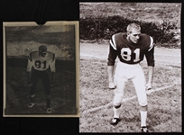 1950s Lee Majors 11"x14" B&W Football Photo with 8"x10" Negative (Lot of 2)