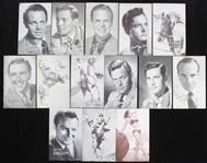 1930s-1950s Television and Movie Star 3x5 B&W Photo Cards Featuring Roy Rogers John Derek Louis Haywood and More (Lot of 14)