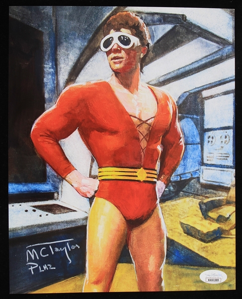 1980s Mark Craig Taylor Plastic Man Signed 8"x10" Colored Print *JSA*