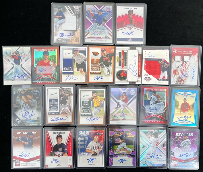 2006-2018 Steven Souza Tampa Bay Rays Daniel Bard Boston Red Sox Dinelson Lamet San Diego Padres Johan Oviedo St. Louis Cardinals and More Autographed Baseball Trading Cards (Lot of 22)