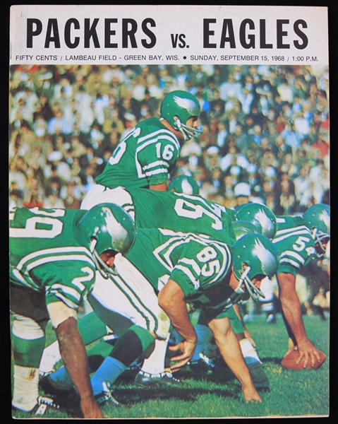 1968 Philadelphia Eagles vs Green Bay Packers Program