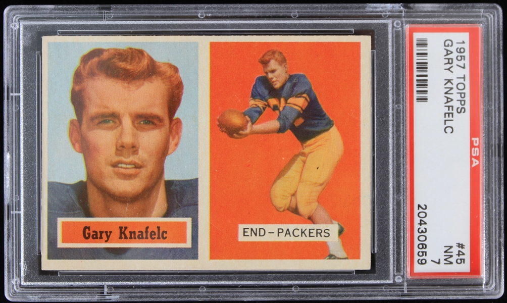 1957 Gary Knafelc Green Bay Packers Topps Trading Card #45 (NM-7)