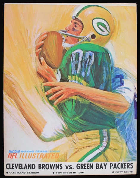 1966 Cleveland Browns vs Green Bay Packers NFL Illustrated Gameday Magazine