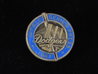 1947 Los Angeles Dodgers World Series 1" Press Pin "Jackie Robinson First World Series" 