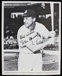 1941-1963 Stan Musial (d.2013) St. Louis Cardinals Autographed 8"x10" B&W Photo