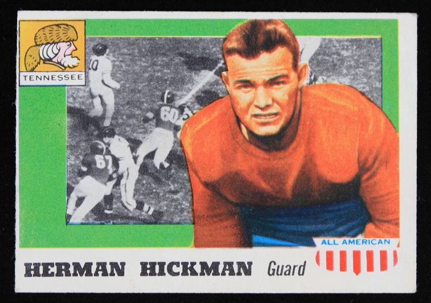 1955 Herman Hickman University of Tennessee Topps All American Trading Card #1