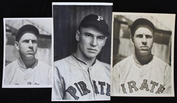 1930s-1940s Russ Bauers and More Pittsburgh Pirates 5"x7" 6"x9" 6"x10 B&W Sporting News Photos (Lot of 3)