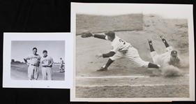 1930s-1950s Kiki Cuyler Chicago Cubs and Jim Delsing St. Louis Browns 3"x5" and 8"x10" B&W Sporting News Photos (Lot of 2)