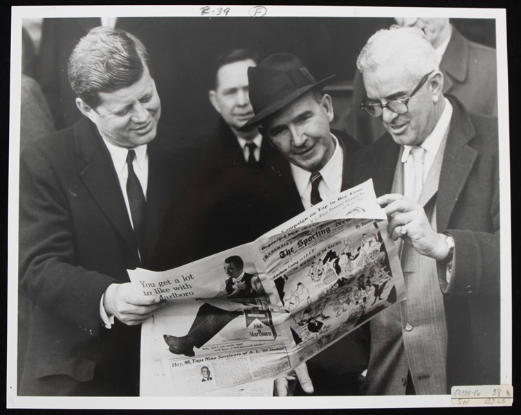 1960s President John F. Kennedy 8"x10" B&W Sporting News Photo