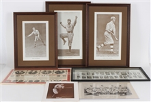 1900s-1930s Baseball Photo & Advertisement Collection - Lot of 7 w/ Framed Enlargements & More