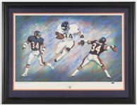 1993 Walter Payton Chicago Bears Signed 27" x 35" Framed Pro Football Hall of Fame Collectors Print (Sterner)