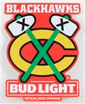 2021 Chicago Blackhawks 19" x 24" Bud Light Official Beer Sponsor Advertising Sign