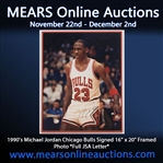 1980s Michael Jordan Chicago Bulls Signed 16" x 20" Framed Photo *Full JSA Letter* 