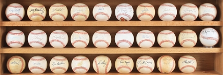 1980s-2000s Signed Baseball Collection - Lot of 29 w/ Luis Tiant, Bill Buckner, Boog Powell, Andy Van Slyke & More (JSA)